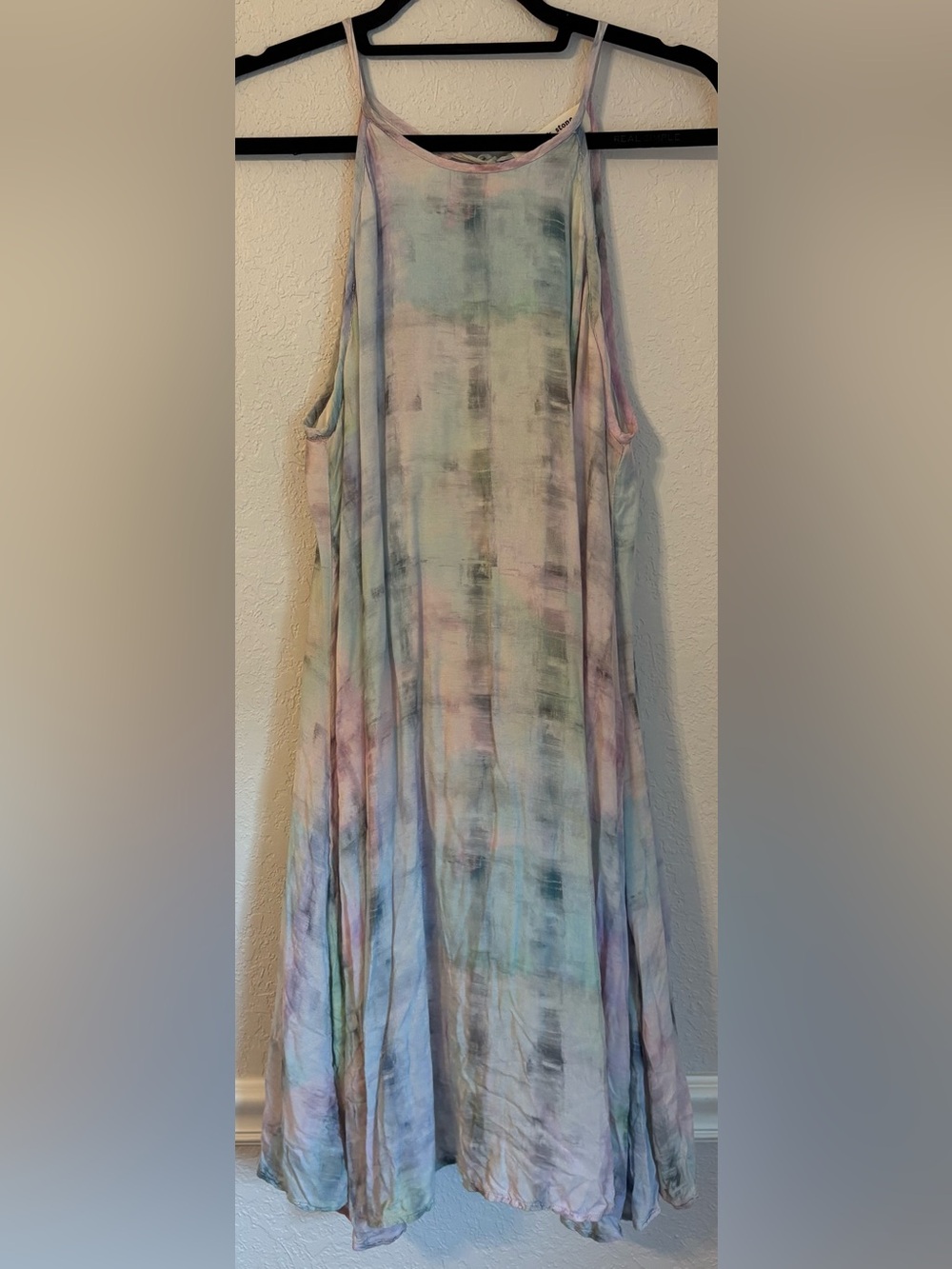 cloth & stone Pastel Tie-Dye Mini Dress - Blue, Pink, Green